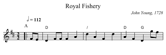 Royal Fishery - staff notation