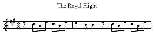 Royal Flight, The - staff notation