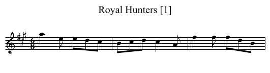 Royal Hunters [1] - staff notation