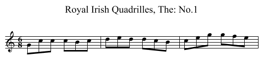 Royal Irish Quadrilles, The: No.1 - staff notation
