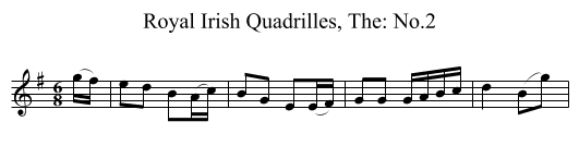 Royal Irish Quadrilles, The: No.2 - staff notation