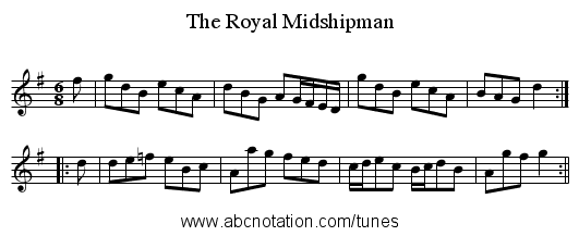 Royal Midshipman, The - staff notation