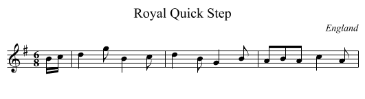 Royal Quick Step - staff notation