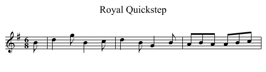Royal Quickstep - staff notation