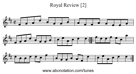 Royal Review [2] - staff notation