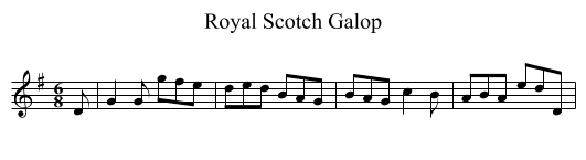 Royal Scotch Galop - staff notation