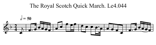Royal Scotch Quick March. Le4.044, The - staff notation