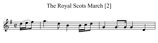 Royal Scots March [2], The - staff notation