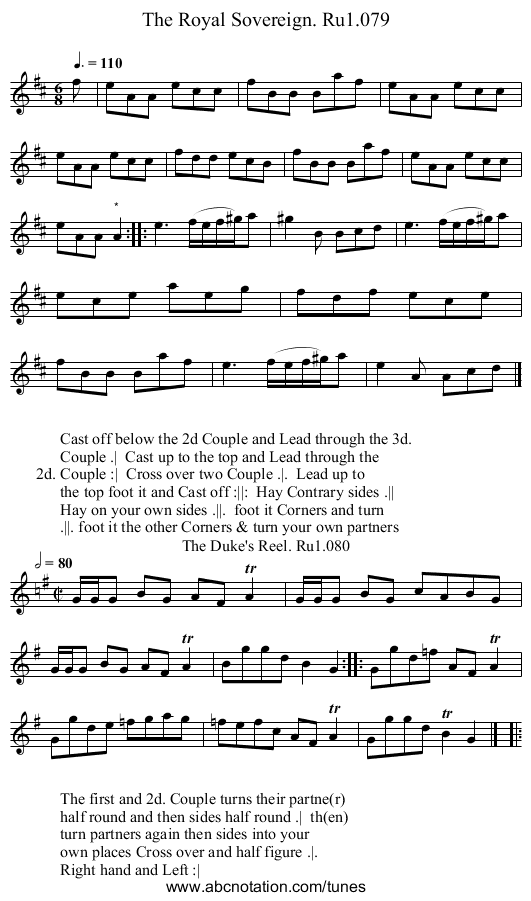 Royal Sovereign. Ru1.079, The - staff notation