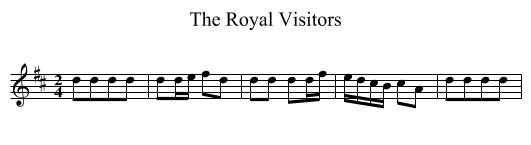 Royal Visitors, The - staff notation