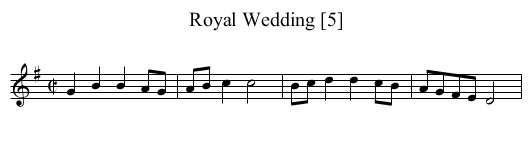 Royal Wedding [5] - staff notation