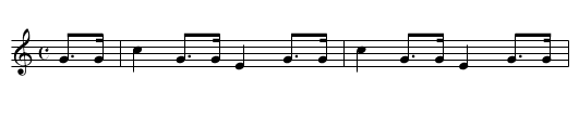 Roy's Trumpet March - staff notation