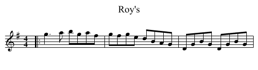 Roy's - staff notation