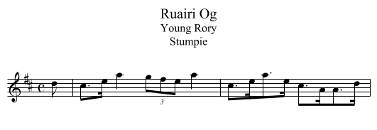 Ruairi Og - staff notation