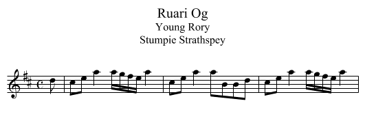 Ruari Og - staff notation