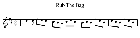Rub The Bag - staff notation