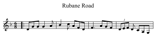 Rubane Road - staff notation