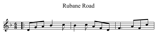 Rubane Road - staff notation
