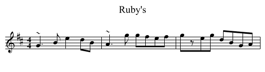 Ruby's - staff notation