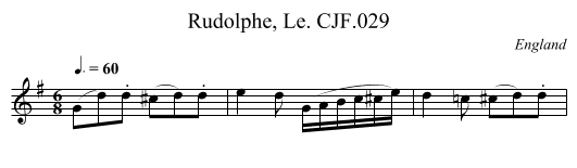 Rudolphe, Le. CJF.029 - staff notation
