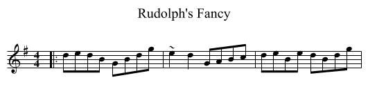 Rudolph's Fancy - staff notation