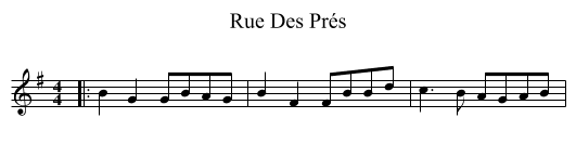 Rue Des Prés - staff notation