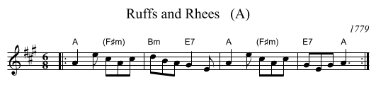Ruffs and Rhees   (A) - staff notation