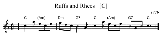 Ruffs and Rhees   [C] - staff notation