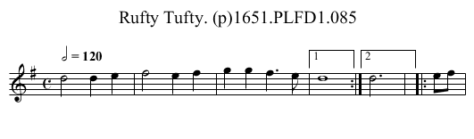 Rufty Tufty. (p)1651.PLFD1.085 - staff notation