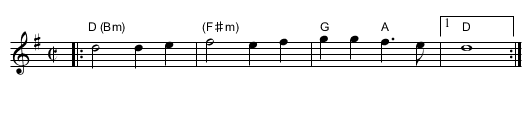 Rufty Tufty - staff notation