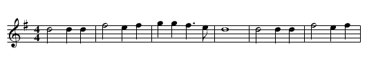 Rufty Tufty - staff notation