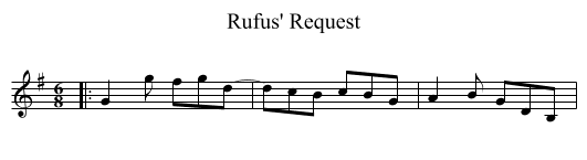 Rufus' Request - staff notation