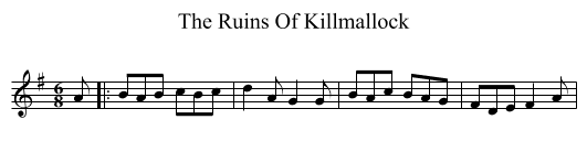 Ruins Of Killmallock, The  - staff notation