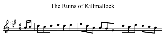 Ruins of Killmallock, The - staff notation