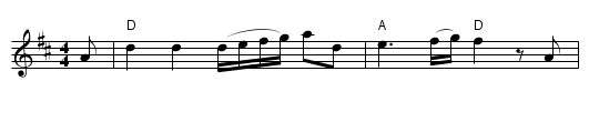 Rule Britannia - staff notation
