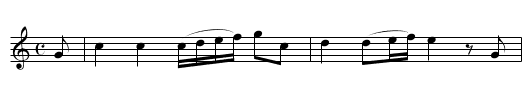 Rule Britannia - staff notation