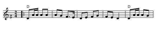 Rumanian bulgar (freylach) - staff notation