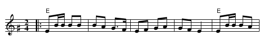 Rumanian bulgar (freylach) - staff notation