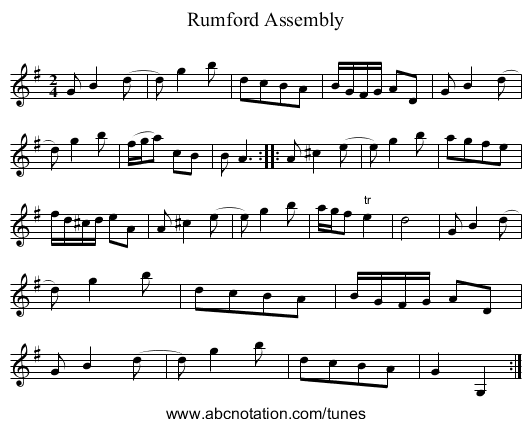 Rumford Assembly - staff notation