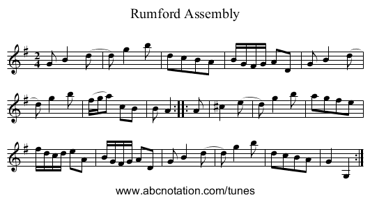 Rumford Assembly - staff notation