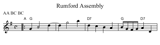 Rumford Assembly - staff notation