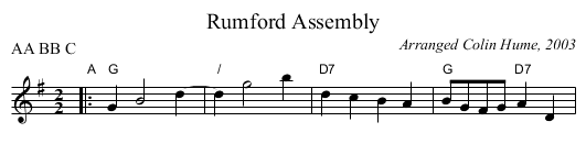 Rumford Assembly - staff notation