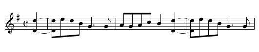 Run, Boy, Run - staff notation