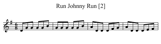 Run Johnny Run [2] - staff notation