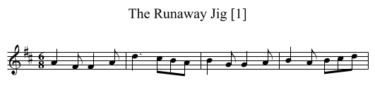 Runaway Jig [1], The - staff notation