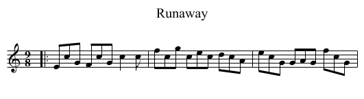 Runaway - staff notation