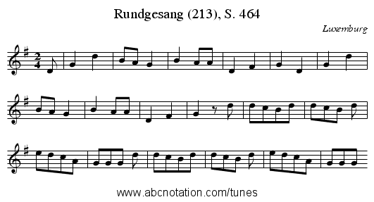 Rundgesang (213), S. 464 - staff notation