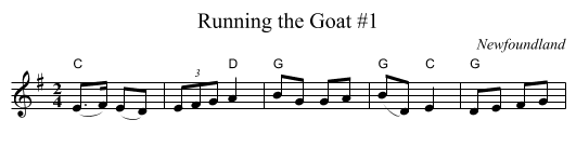 Running the Goat #1 - staff notation