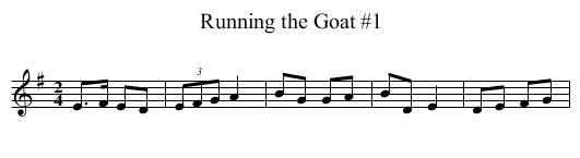 Running the Goat #1 - staff notation