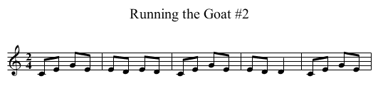 Running the Goat #2 - staff notation